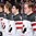 MONTREAL, CANADA - JANUARY 2: Canada's Dilon Dube #9 and Mitchell Stephens #27 look on during the national anthem after a 5-3 quarterfinal round win over the Czech Republic at the 2017 IIHF World Junior Championship. (Photo by Andre Ringuette/HHOF-IIHF Images)


